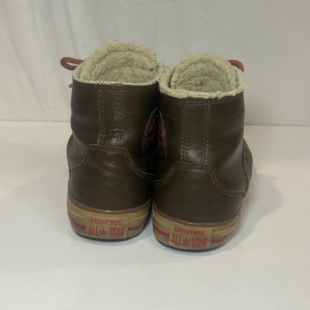 Converse Sneakers Youth Junior 5 HiTop Winter Monks Robe Hitop Brown Leather